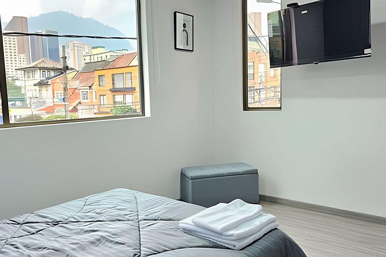 Apartamento privado Hotel Bogotá Smart TV WiFi cocina baño