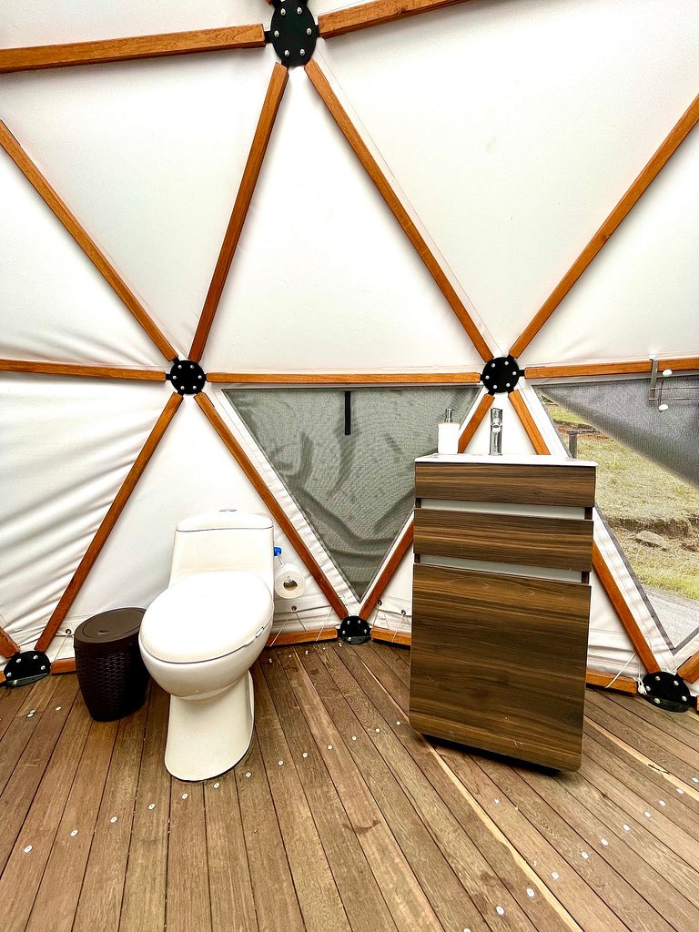 Glamping Spa Guatavita Represa Tominé cocina BBQ mascotas